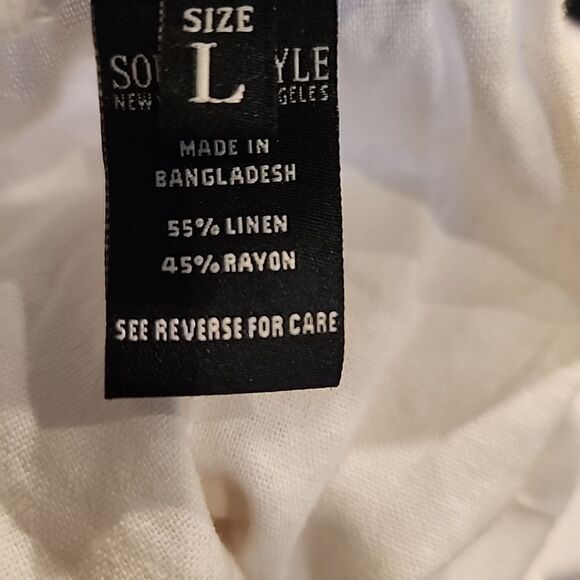 NEW SOUND/STYLE WHITE COLOR WOMEN'S   PANTS SIZE L  12-14 .length 30inch - Picture 7 of 7